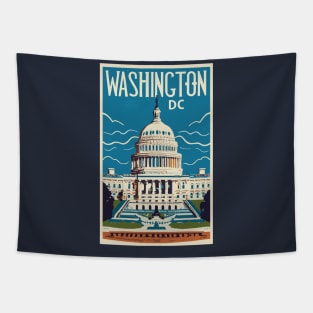 A Vintage Travel Art of Washington DC - US Tapestry