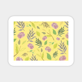 festive watercolor flowers 7 Magnet