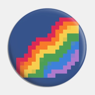 Rainbow Curve Pixel Art Pin