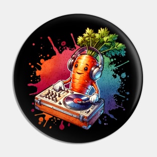 Watercolor Carrot DJ Pin