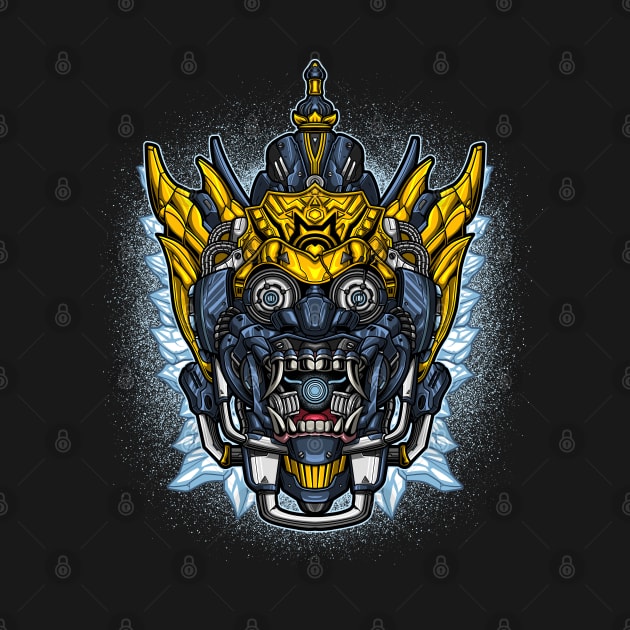 Barong Cyberpunk Hanya Mask artwork by namanyastudios