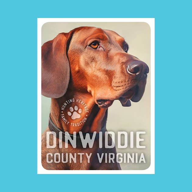 Coonhound Red with Dinwiddie county Virginia Heritage by chapter2