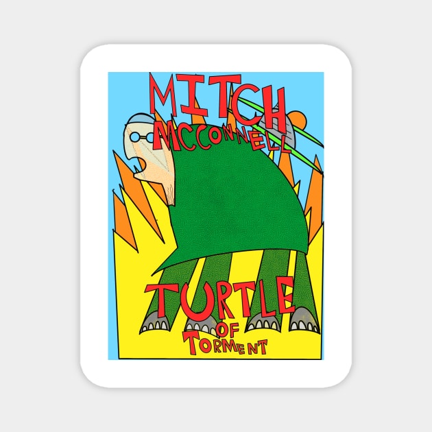 Mitch McConnell: Turtle Of Torment Magnet by Second Wave Apparel