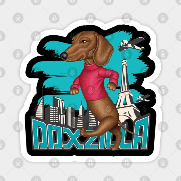 Doxzilla Magnet by Danny Gordon Art