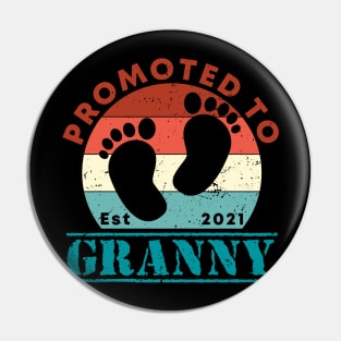 Vintage Promoted to Granny 2021 new Grandmother gift Granny Pin