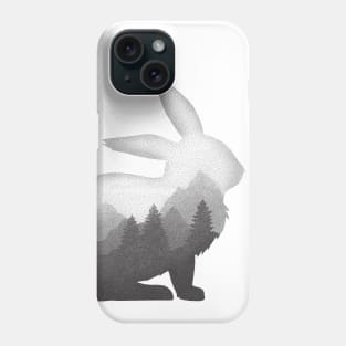 Dramabite Rabbit Bunny Hare Double Exposure Surreal Wildlife Animal Phone Case