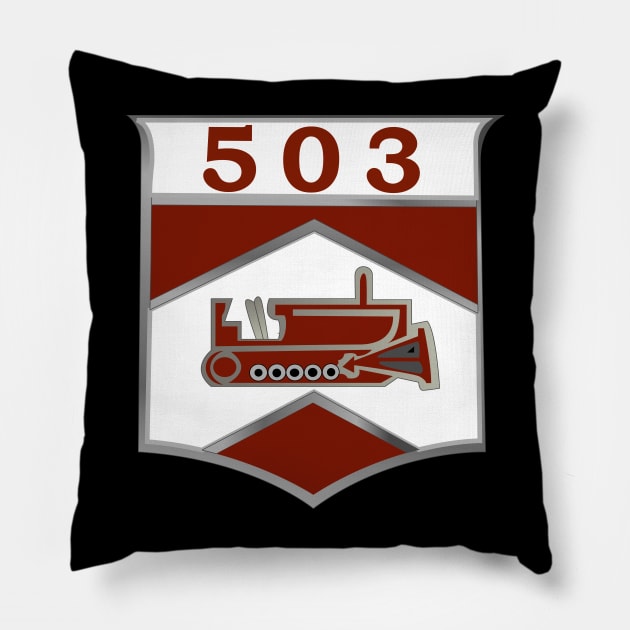 503rd Engineer Company (CSE) - DUI wo Txt X 300 Pillow by twix123844