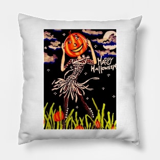 In The Pumpkin Patch At Midnight Pillow