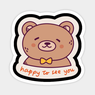 happy to see you funny icones Magnet