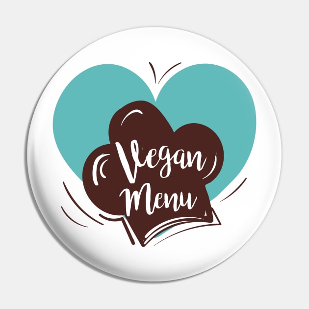 Vegan Chef Hat Pin by SWON Design