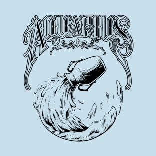 Aquarius Sign Art T-Shirt