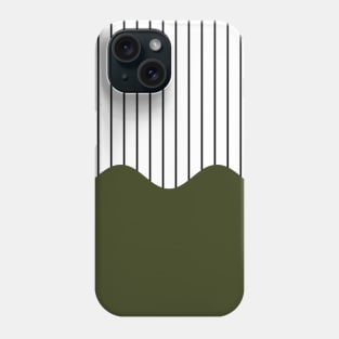 Wave & Lines (Olive Green) Phone Case