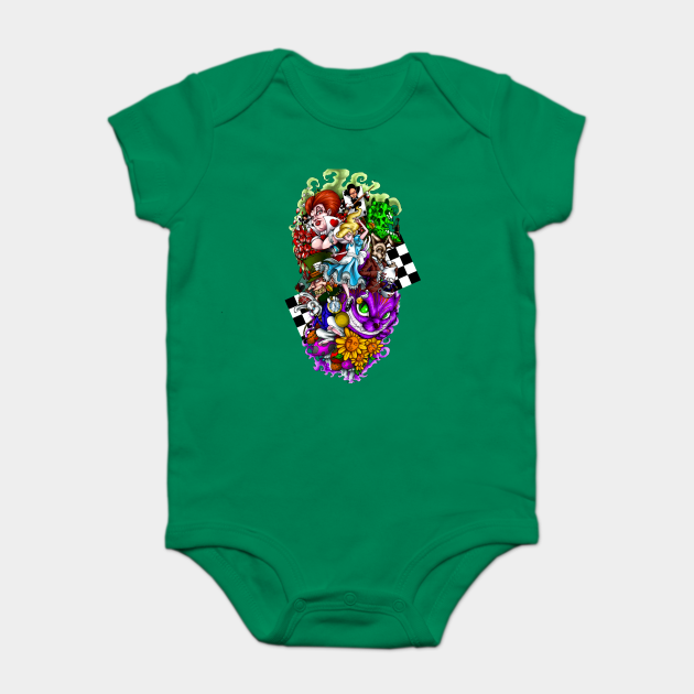 Alice In Wonderland Wonderland Baby Kurzarmbody Teepublic De