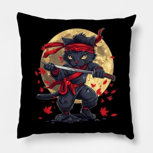 Cat Ninja Stealth Feline Agility Pillow