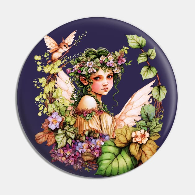 Flower Garden Fairy Women Gardener's Fantasy Pin by Pine Hill Goods
