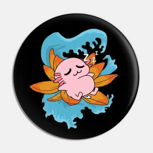 Anime Manga Axolotl Snaxolotl Kawaii Flower Axolotl Food Pin