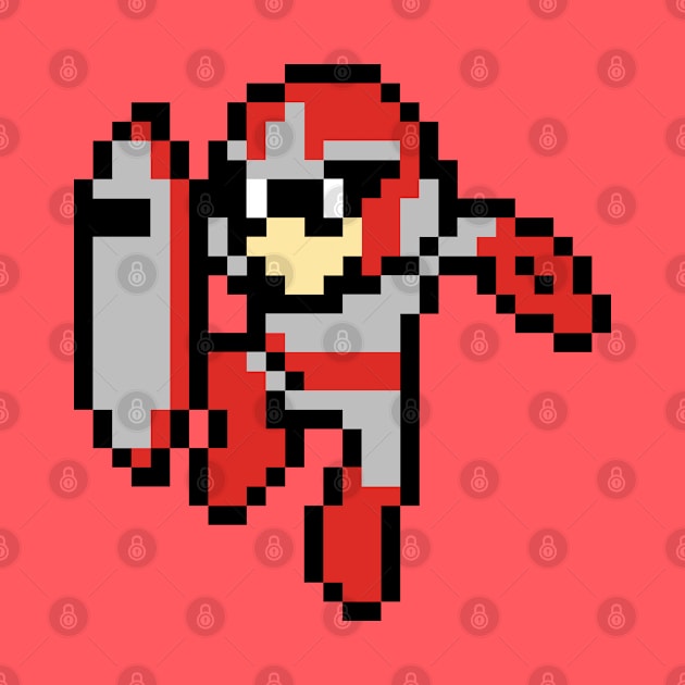 Protoman pixel by Slappers