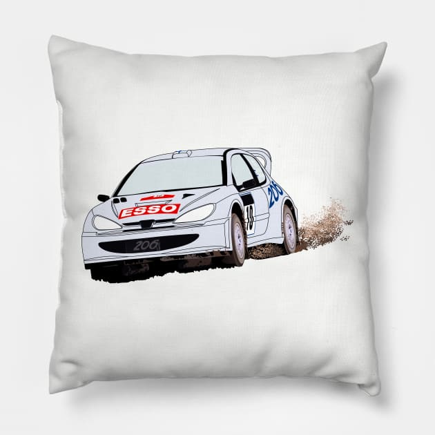 206 WRC Pillow by Maxyenko