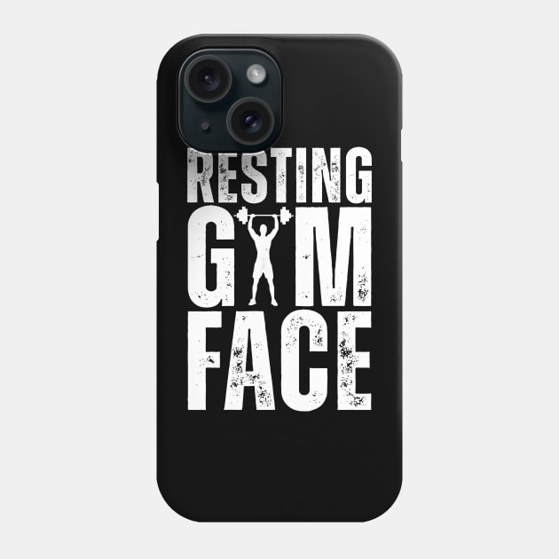 Resting Gym Face - Funny Gym Quote Phone Case by Horisondesignz