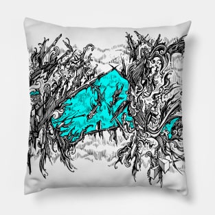 Abstract Sky City Pillow