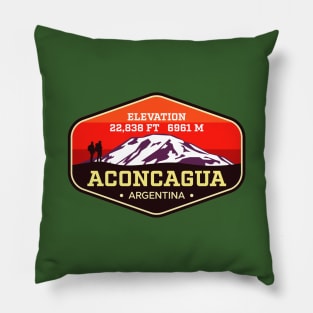 Aconcagua - Argentina - Highest Peak in the Americas - Mountain Climbing Badge Pillow