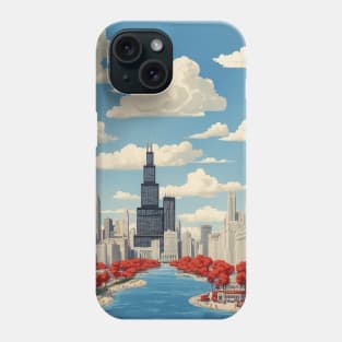 Chicago Illinois United States of America Tourism Vintage Poster Phone Case