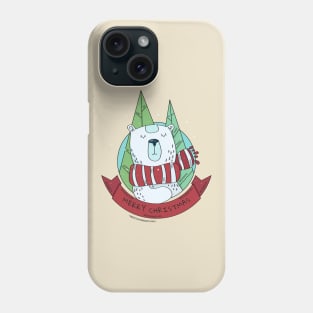 Merry Christmas Polar Bear Phone Case