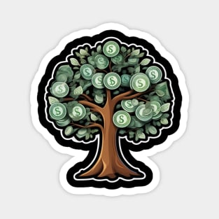 Money grow on tree leaves Magnet