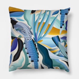 Tropical Birds / Exotic Nature Pillow