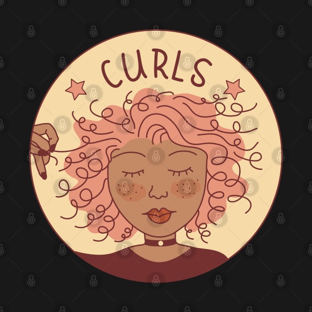 Girl with curls by Wlaurence