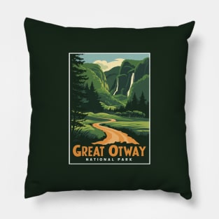 Great Otway National Park Travel Poster Pillow