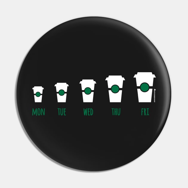 WEEKLY COFFEE Pin by officegeekshop