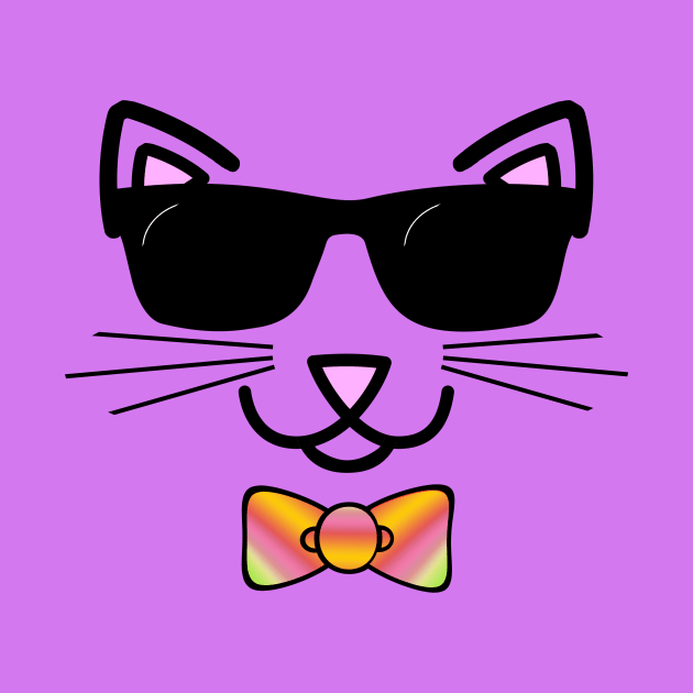 Cool Cat Wearing Sunglasses by Gravityx9