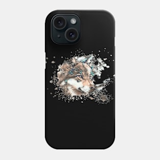 Wolf Tie dye art design Phone Case