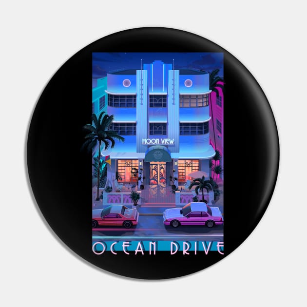 Ocean Drive Night Pin by Mr.Melville