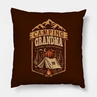 Camping Grandma Pillow