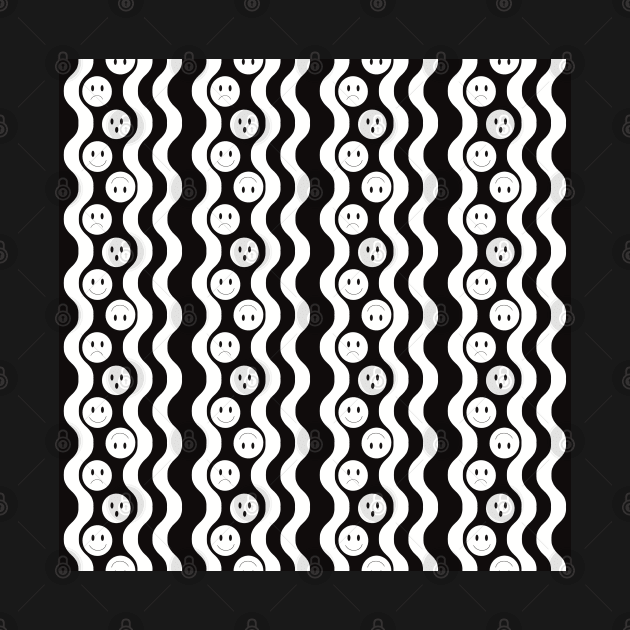 Wavy Lines Emojis Pattern by Suneldesigns