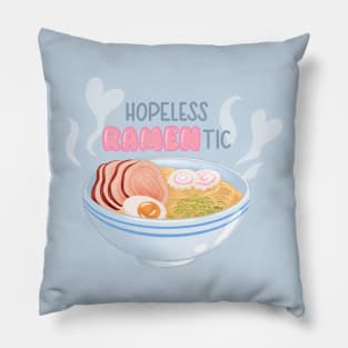 Hopeless Ramen-tic | Romantic Ramen Pun Pillow