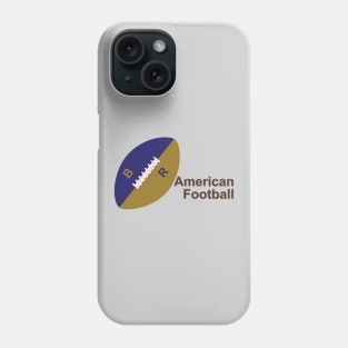 American football ball with text Phone Case