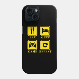 'Eat Sleep Game Repeat' Funny Video Gamer Gift Phone Case