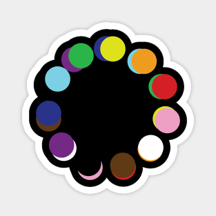 Rainbow dots circle Magnet