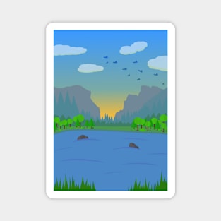 Mountain Scene Magnet