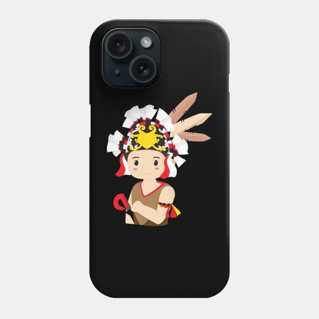 Indonesian Traditional kalimantan anime Phone Case by xoalsohanifa