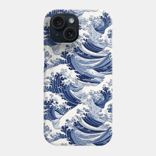 Ephemeral Crests: Hokusai Waves Reimagined Phone Case