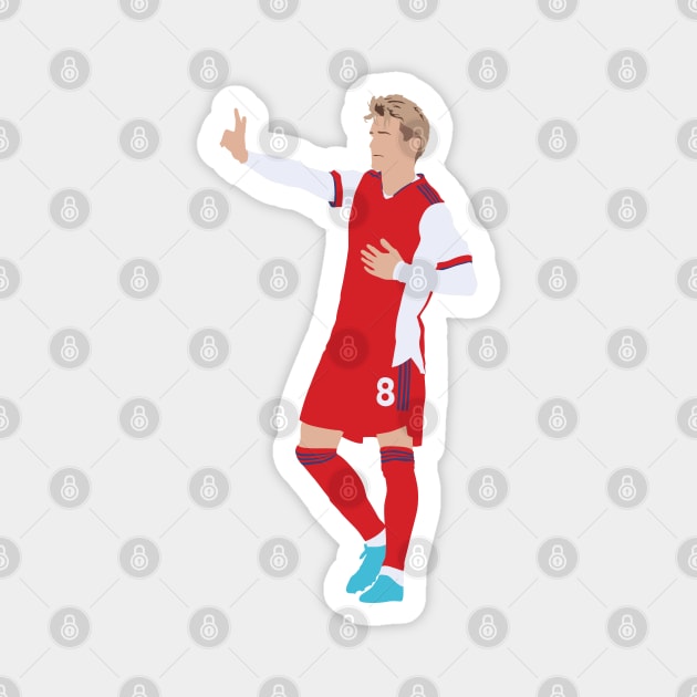 Martin Odegaard Arsenal No. 8 Magnet by Jackshun