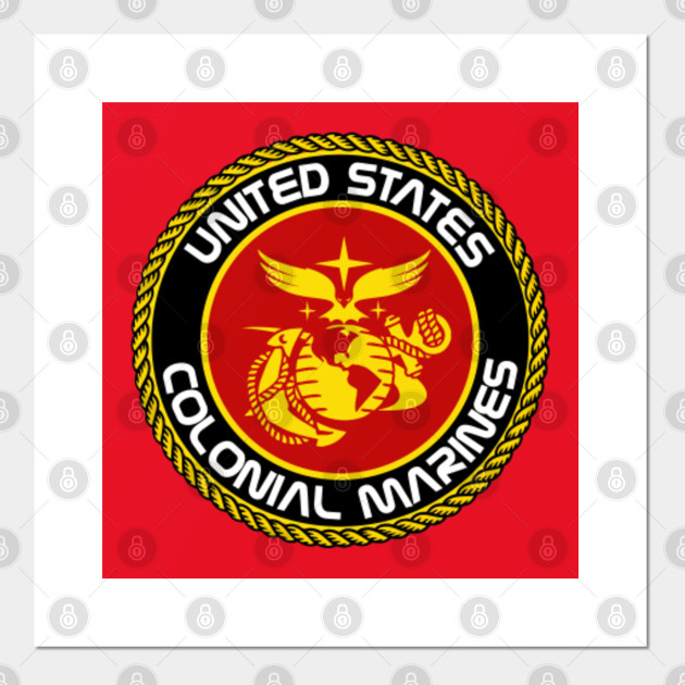 Us Colonial Marines Seal Aliens Posters And Art Prints Teepublic