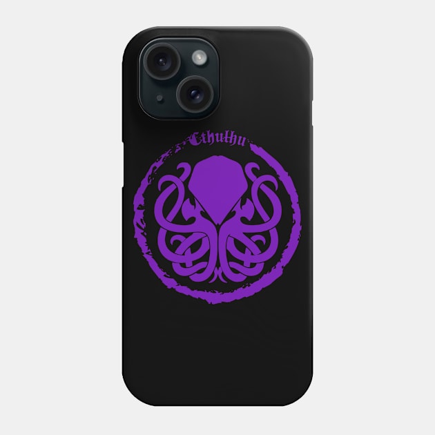 Cthulhu Logo Purple Phone Case by Milena93