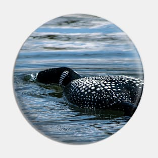 Loon blowing bubbles Pin