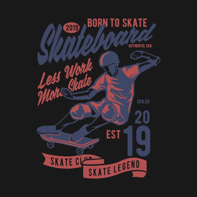 Skateboard Club, Vintage Retro Classic by CoApparel