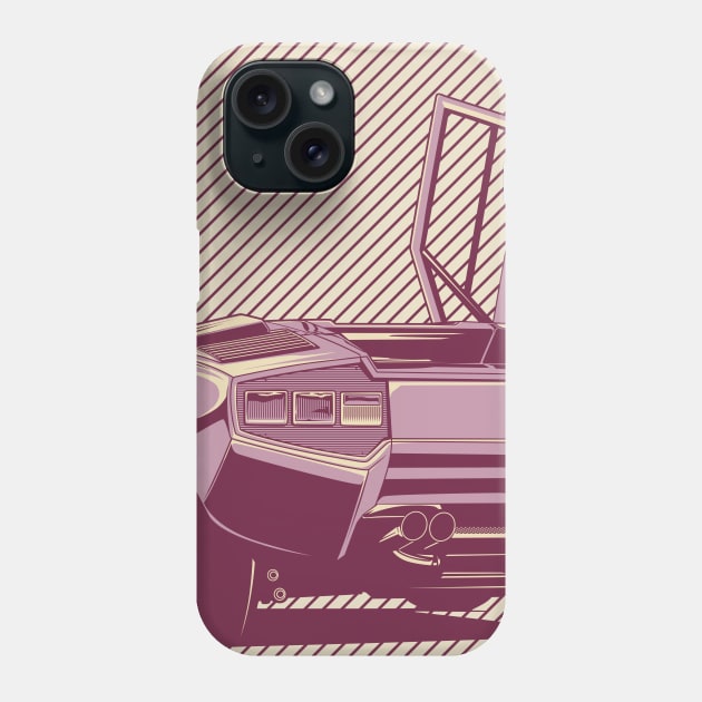 Lamborghini Countach Phone Case by rizadeli